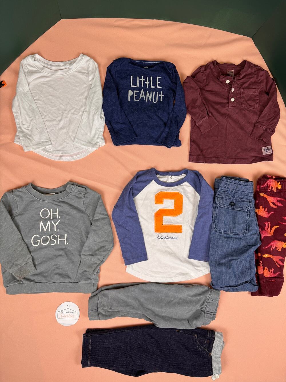 Baby Boy 12M Fall Winter Clothing Bundle 9 Pc Outfit Lot SKU #673